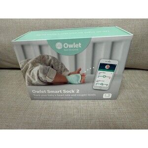Owlet Smart Sock 2 Baby Monitor - Mint Green - Used/Complete